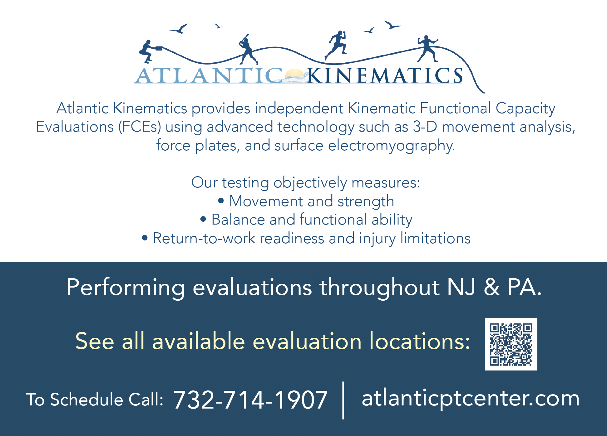 Back of card announcing availability